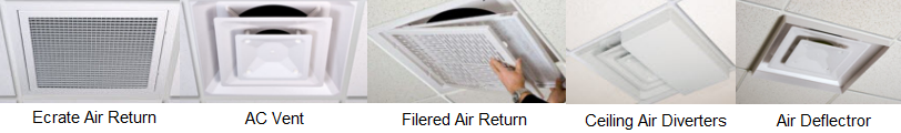 AC vents, air returns, diverters & deflectors
